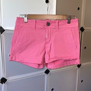 American Eagle Pink Twill Stretch Shorts